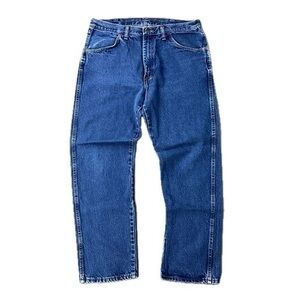 vintage 90s jeans rustler faded indigo blue denim straight leg pants